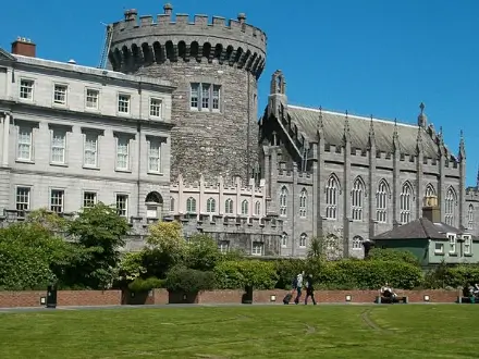 A nice view of Dublin castle from the Garden