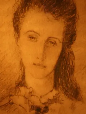 A drawing of young Florence Balcombe